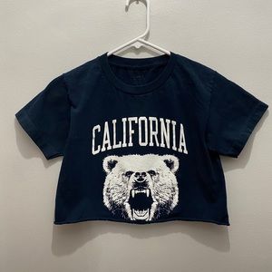 Navy California Bear Graphic Tee